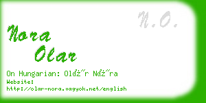 nora olar business card